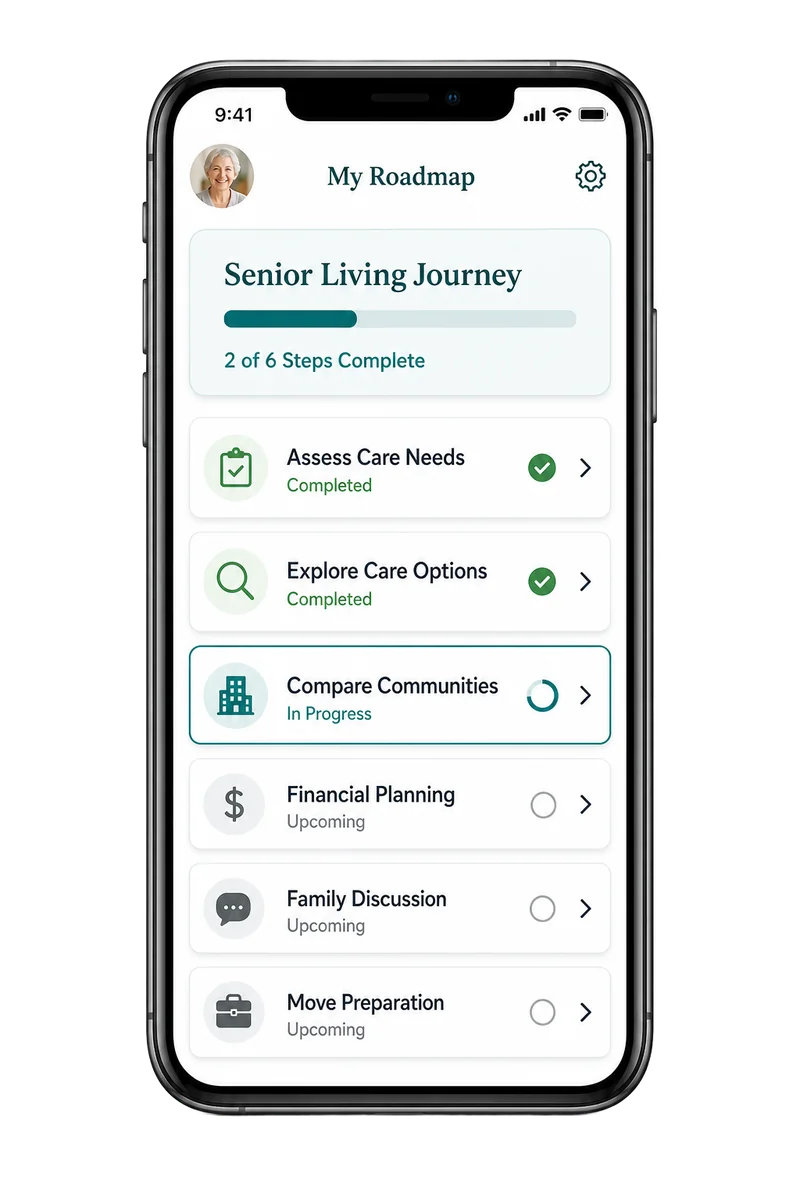 Senior Living Companion App on iPhone